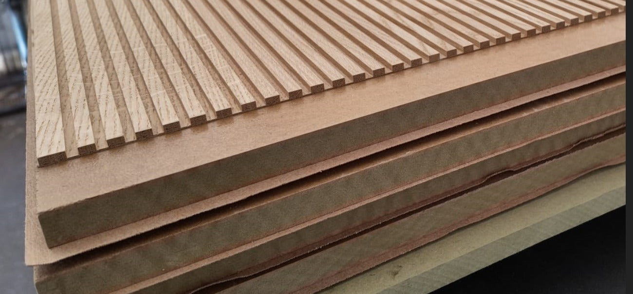 Crescendo Curves - Mini Ribbed Solid Wood Panels 5mm + Base panel Crescendo Curves - Mini Ribbed Solid Wood Panels 5mm + Base panel